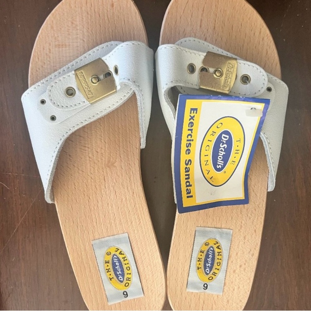 Dr. Scholl’s Exercise Sandal, white size 6